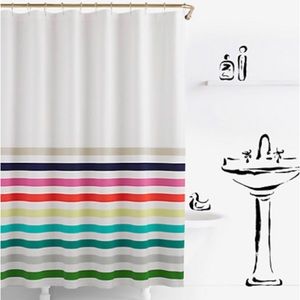 π Kate Spade β οΈ Candy Stripe Shower Curtain NWT